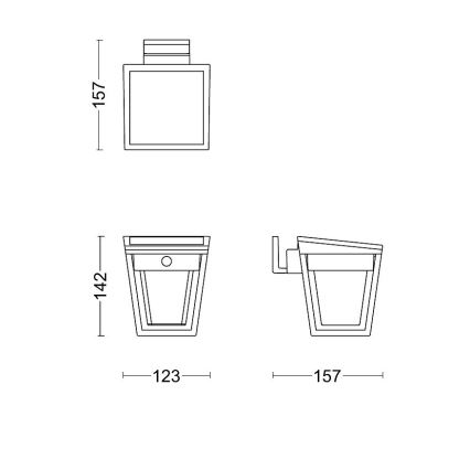 Philips - LED Solar wall light with sensor NISSA LED/1,8W/3,7V 3000K IP44