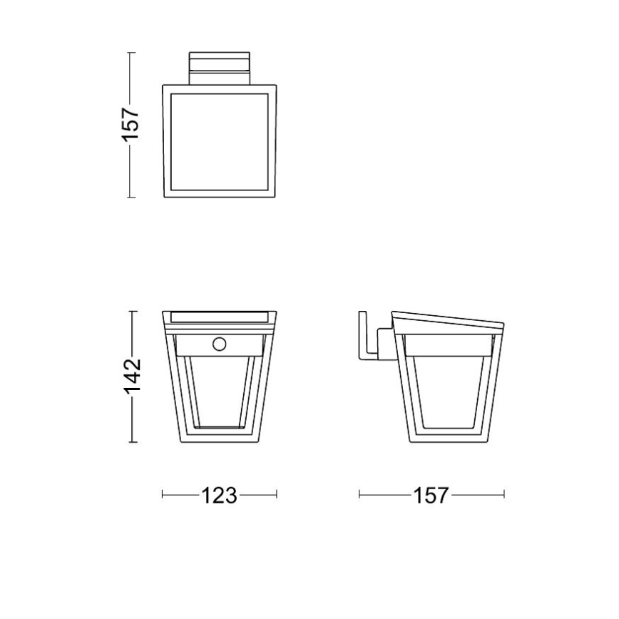 Philips - LED Solar wall light with sensor NISSA LED/1,8W/3,7V 3000K IP44