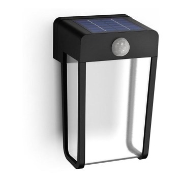Philips - LED Solar wall light with sensor SHROUD LED/2,3W/3,7V 600 mAh IP44