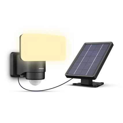 Philips - LED Solar wall light with sensor TYLUS LED/6W/3,7V 3000K IP44