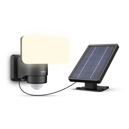 Philips - LED Solar wall light with sensor TYLUS LED/6W/3,7V 5000K IP44