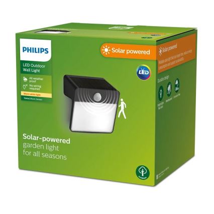 Philips - LED Solar wall light with sensor YARIXA LED/2,2W/3,7V 600 mAh IP44