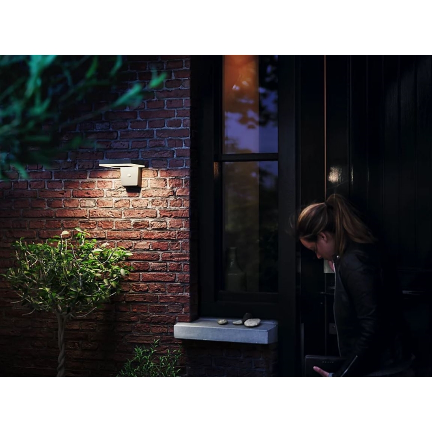 Philips - LED Solar wall light with sensor ZONAL LED/1,3W/3,7V IP44