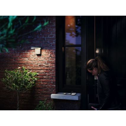 Philips - LED Solar wall light with motion and dusk sensor ZONAL LED/1,3W/3,7V 2500 mAh IP44