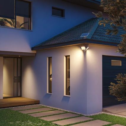 Philips - LED solar wall light with sensor ZYREN LED/24,5W/3,7V 2600 mAh 3000K IP65 white