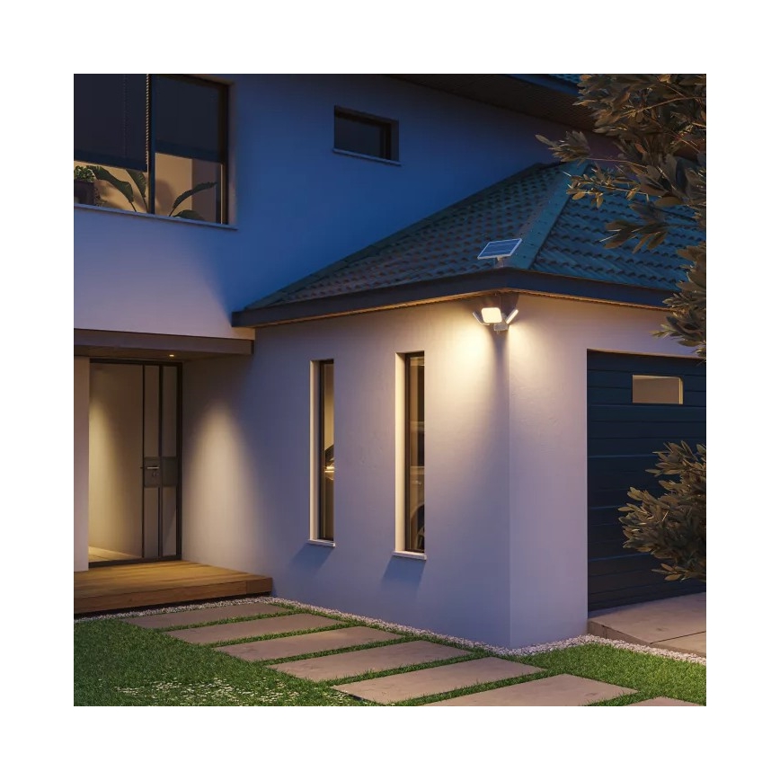 Philips - LED solar wall light with sensor ZYREN LED/24,5W/3,7V 2600 mAh 3000K IP65 white