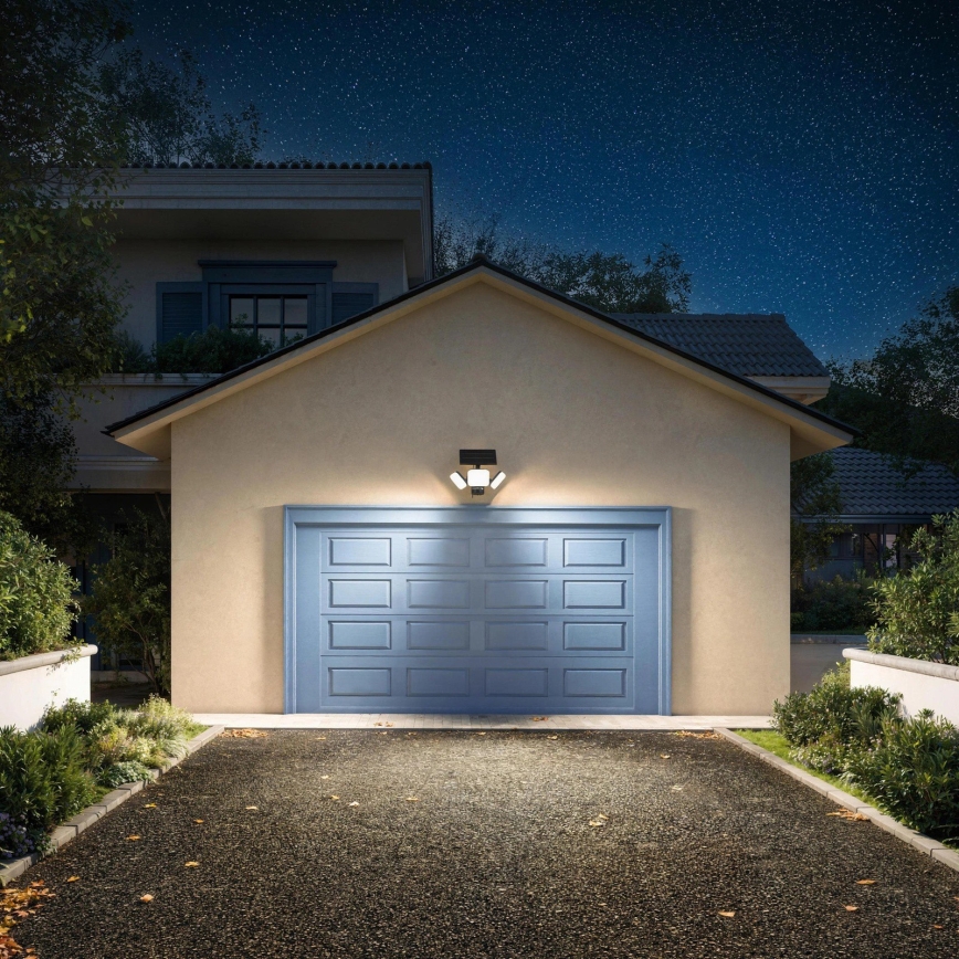 Philips - ZYREN LED Solar Wall Light with Sensor, 24.5W/3.7V, 2600 mAh, 3000K, IP65