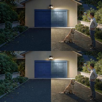 Philips - ZYREN LED Solar Wall Light with Sensor, 24.5W/3.7V, 2600 mAh, 3000K, IP65