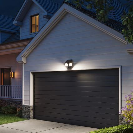 Philips - ZYREN LED Solar Wall Light with Sensor, 24.5W/3.7V, 2600 mAh, 3000K, IP65