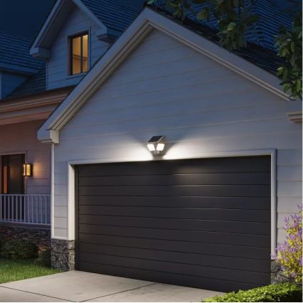 Philips - ZYREN LED Solar Wall Light with Sensor, 24.5W/3.7V, 2600 mAh, 5000K, IP65, White