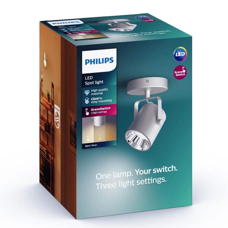 Philips - LED Spotlight SCENE SWITCH BYRE LED/4,3W/230V 2200/2500/2700K