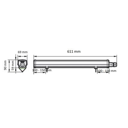 Philips - LED Technical linear luminaire LEDINAIRE LED/15W/230V 60 cm IP66