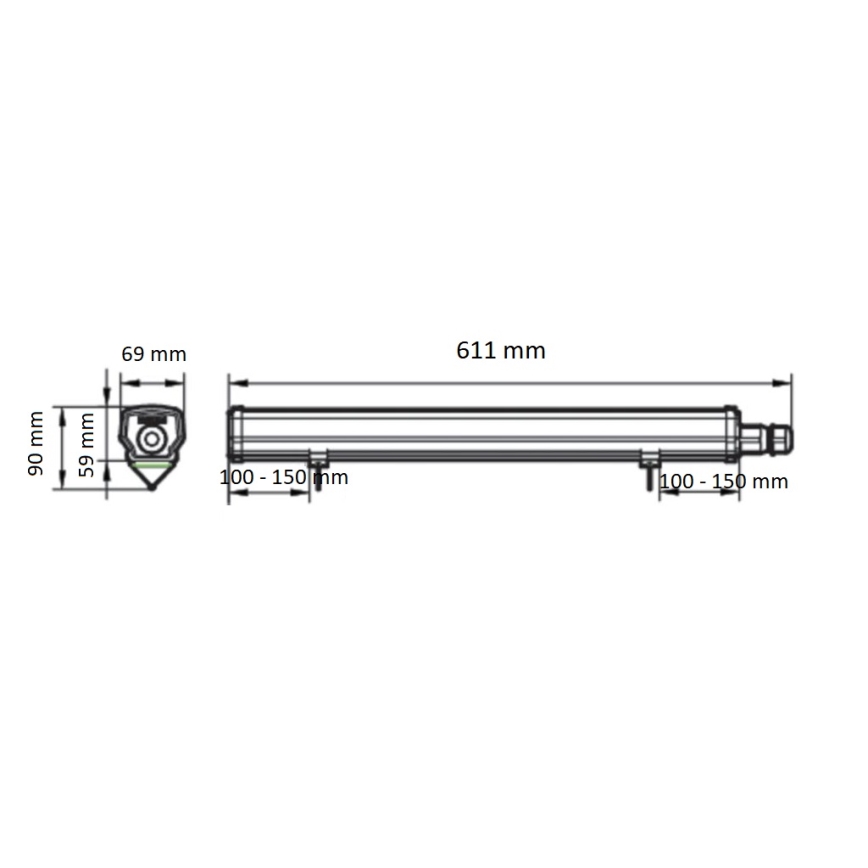 Philips - LED Technical linear luminaire LEDINAIRE LED/15W/230V 60 cm IP66