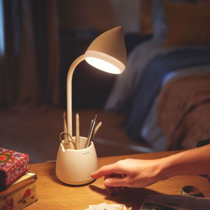 Philips - LED Dimmable touch table lamp HAT LED/4,5W/5V 1800 mAh 3000/4000/5700K CRI 90