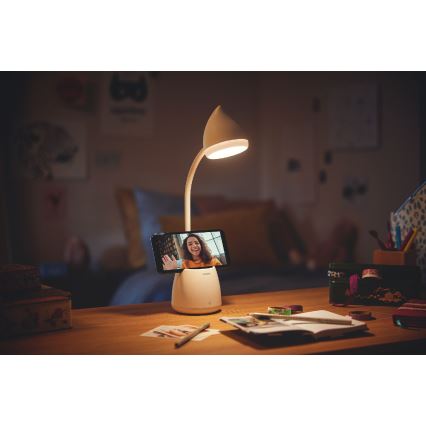 Philips - LED Dimmable touch table lamp HAT LED/4,5W/5V 1800 mAh 3000/4000/5700K CRI 90