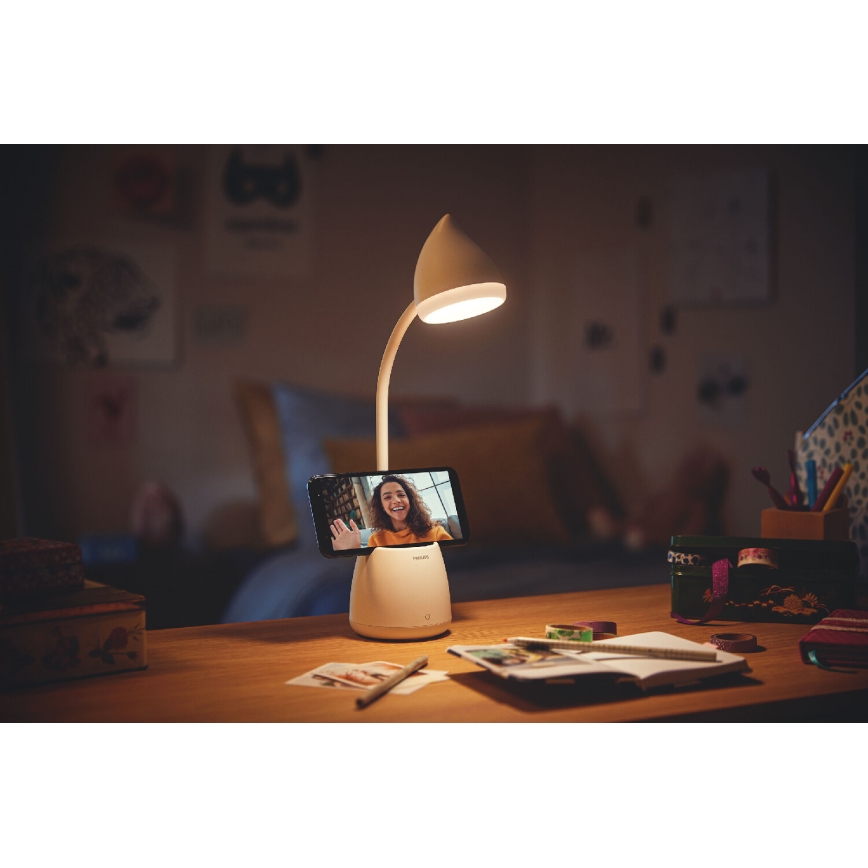 Philips - LED Dimmable touch table lamp HAT LED/4,5W/5V 1800 mAh 3000/4000/5700K CRI 90