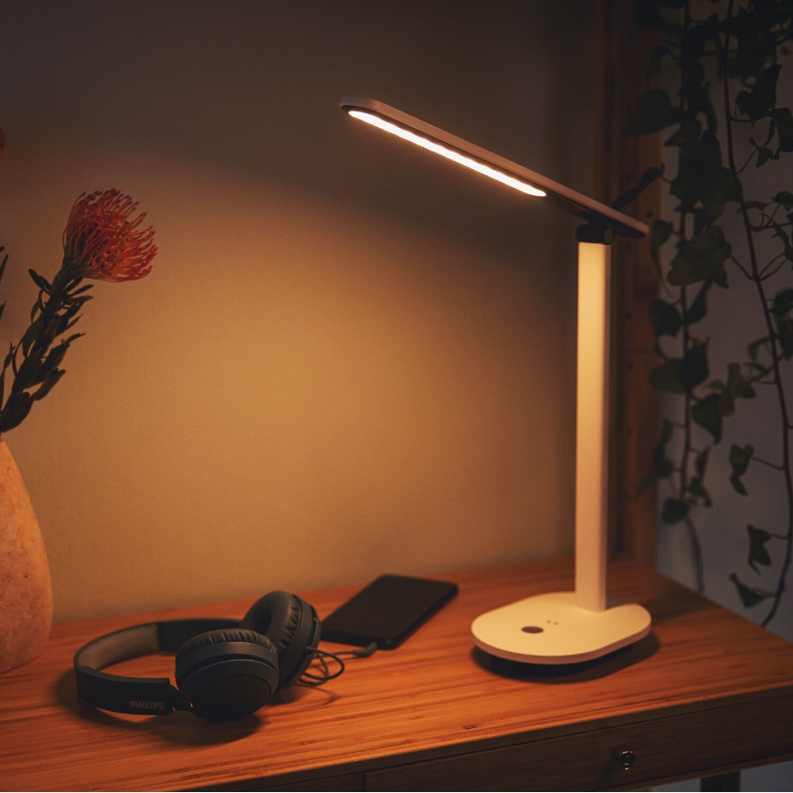 Philips - LED Dimmable touch table lamp IVORY LED/5W/5V 3000 mAh 2700/3600/5000K CRI 90