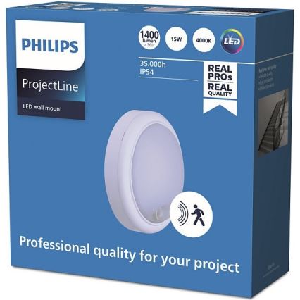 Philips - LED Wall light with a sensor PROJECTLINE LED/15W/230V IP54