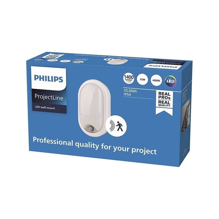 Philips - LED Wall light with a sensor PROJECTLINE LED/15W/230V IP54
