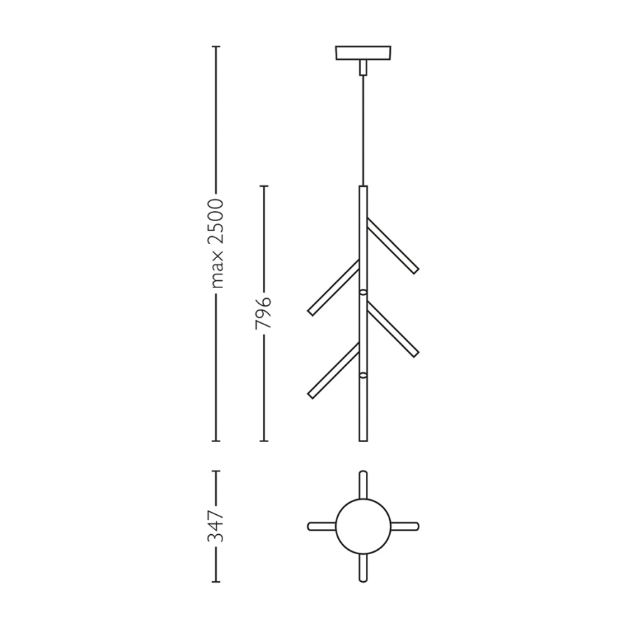 Philips Lirio 40758/11/LI - LED Pendant light BRANCHES 9xLED/5W