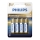 Philips LR6M4B/10 - 4 pcs Alkaline battery AA PREMIUM ALKALINE 1,5V 3200mAh