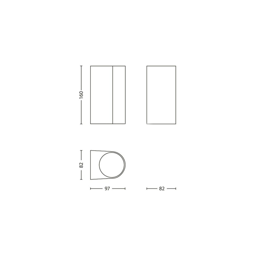 Philips Massive 17102/47/10 - Outdoor wall light NANTES 2xGU10/35W/230V