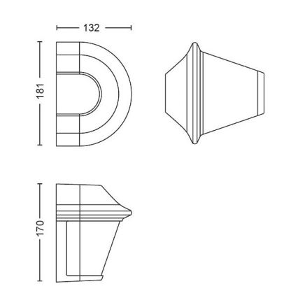 Philips Massive  - Outdoor wall light 1xE27/42W/230V IP44