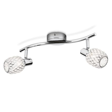Philips Massive - Spotlight 2xG9/28W/230V shiny chrome