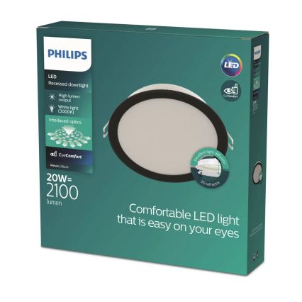 Philips - MESON LED Recessed Downlight 20W/230V 3000K