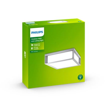 Philips - Outdoor ceiling light 2xE27/14W/230V IP44 grey