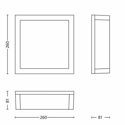 Philips - Outdoor ceiling light 2xE27/14W/230V IP44 grey