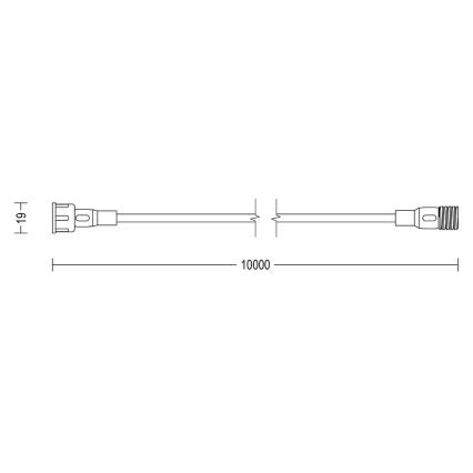 Philips - Outdoor extension cable 10m IP67