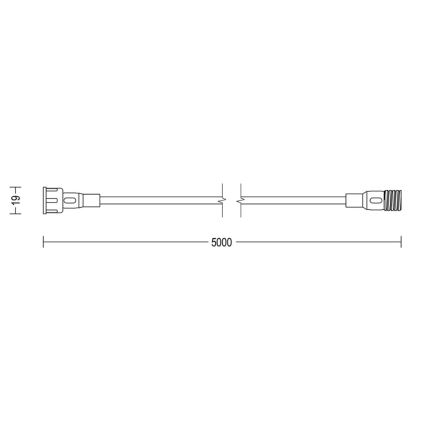 Philips - Outdoor extension cable 5m IP67