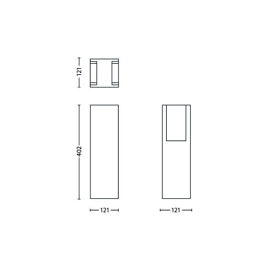 Philips - Outdoor lamp BRIDGE 1xE27/14W/230V IP44 40,2 cm