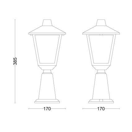 Philips - Outdoor lamp KINNO 1xE27/25W/230V IP44