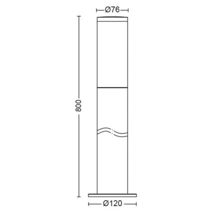 Philips - Outdoor lamp 1xE27/20W/230V 80 cm IP44