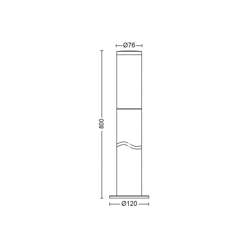 Philips - Outdoor lamp 1xE27/20W/230V 80 cm IP44