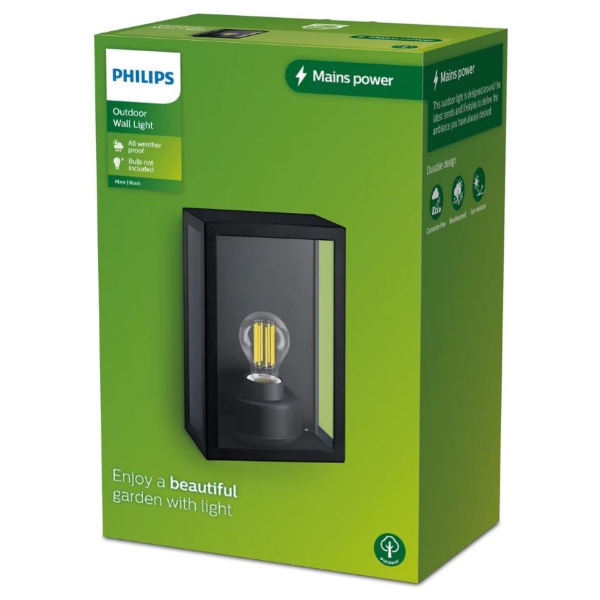 Philips - Outdoor wall light ALZOR 1xE27/25W/230V IP44