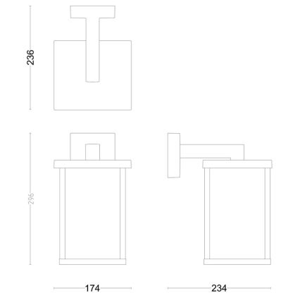 Philips - Outdoor wall light BELLINI 1xE27/25W/230V IP44