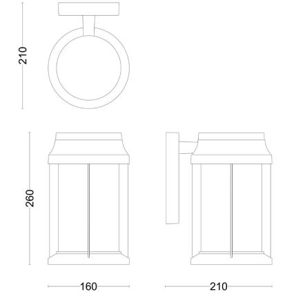 Philips - Outdoor wall light BELLINI 1xE27/25W/230V IP44