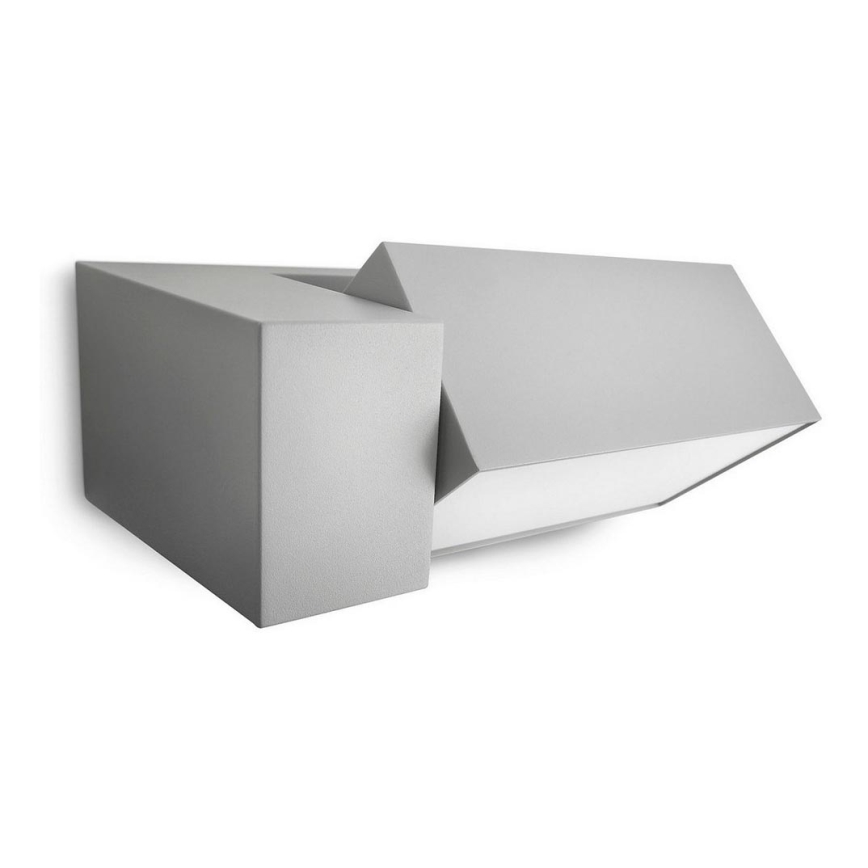 Philips - Outdoor wall light BORDER 1xE27/23W/230V IP44 grey
