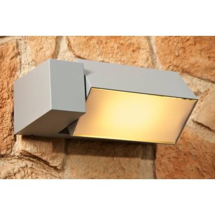 Philips - Outdoor wall light BORDER 1xE27/23W/230V IP44 grey