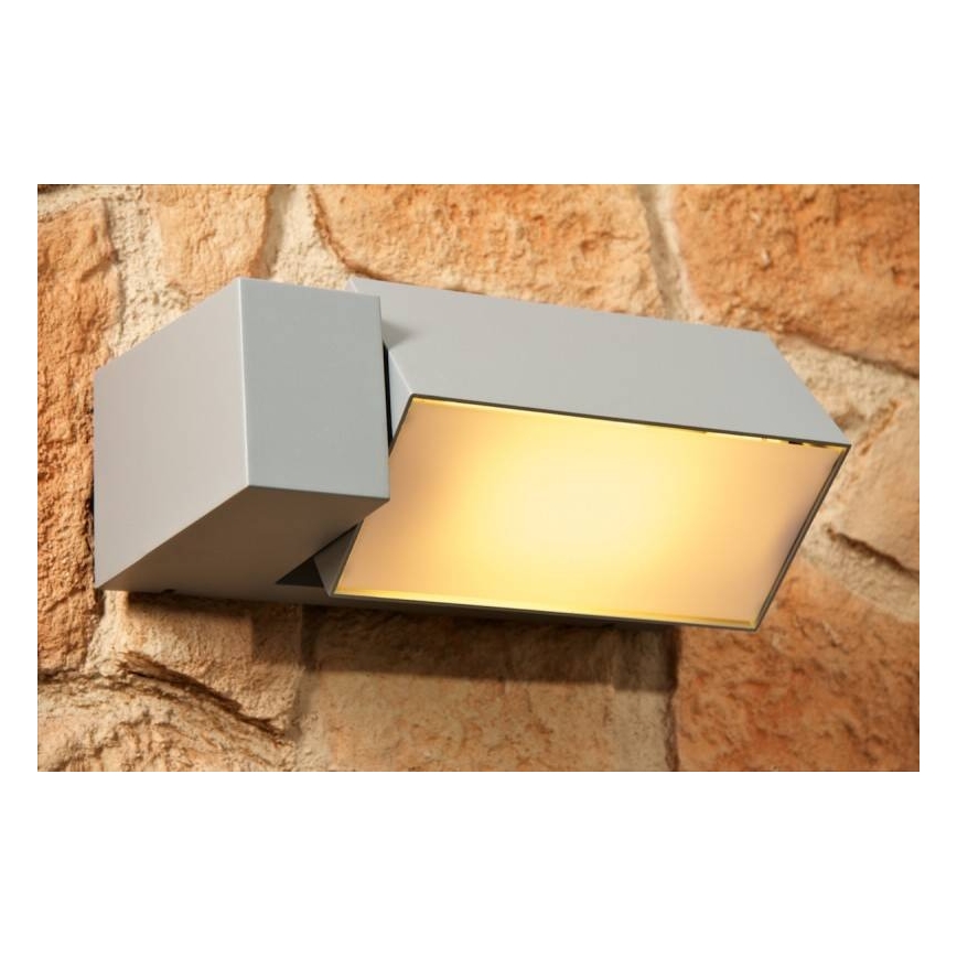 Philips - Outdoor wall light BORDER 1xE27/23W/230V IP44 grey