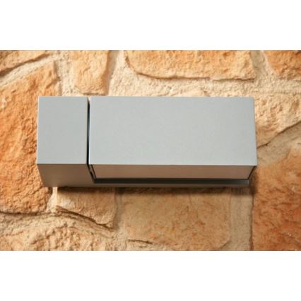 Philips - Outdoor wall light BORDER 1xE27/23W/230V IP44 grey