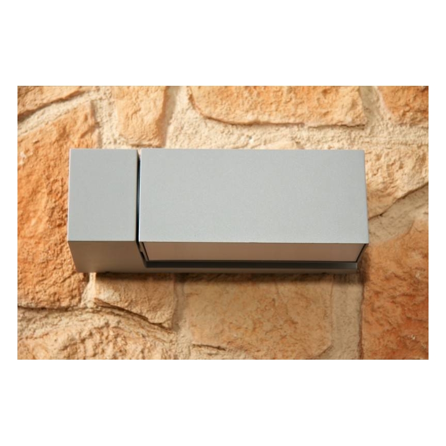 Philips - Outdoor wall light BORDER 1xE27/23W/230V IP44 grey