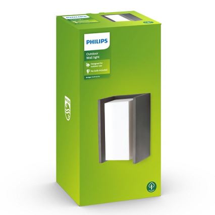 Philips - Outdoor wall light BRIDGE 1xE27/15W/230V IP44