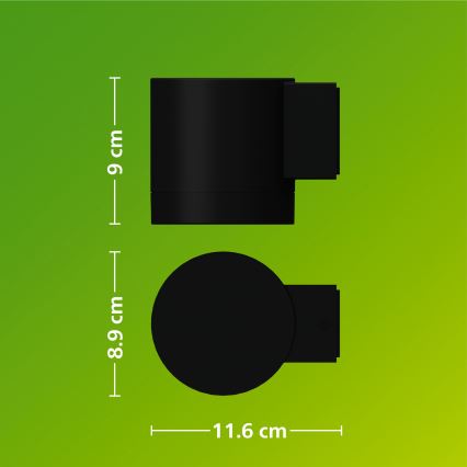 Philips - Outdoor wall light FYLX 1xGU10/5W/230V black IP44