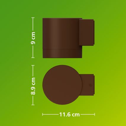 Philips - Outdoor wall light FYLX 1xGU10/5W/230V brown IP44