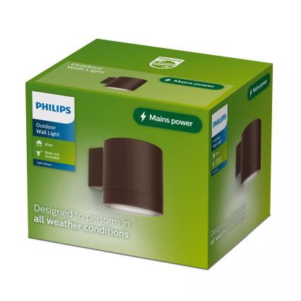 Philips - Outdoor wall light FYLX 1xGU10/5W/230V brown IP44