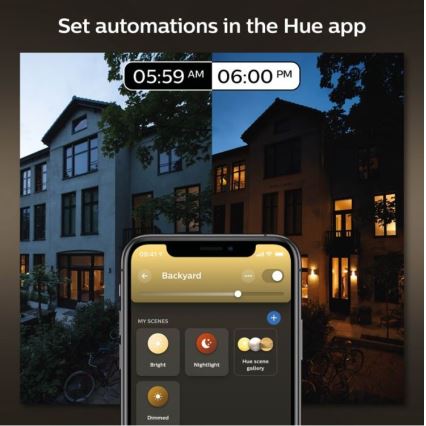Philips - Dimmable outdoor wall light Hue INARA 1xE27/7W/230V Wi-Fi IP44